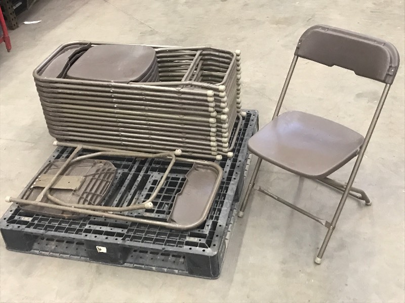 Lot Of (15) Folding Steel-Framed Ba...
