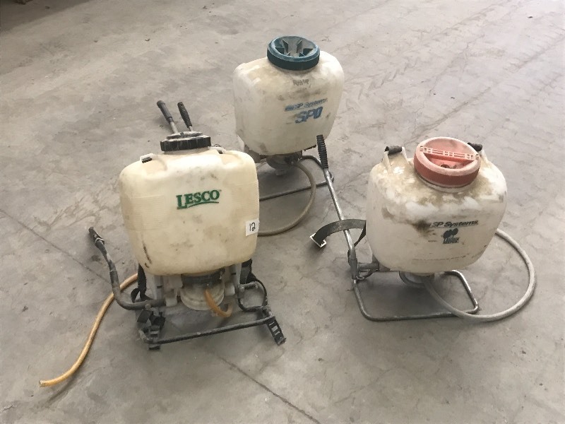 Lot Of (3) Backpack Pump Sprayers, ...