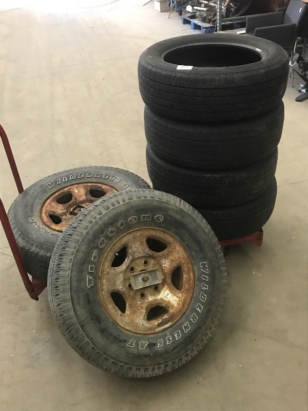 (6) Tires (4) Used Bridgestone Due...