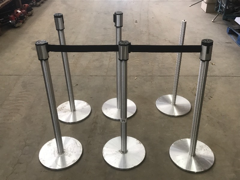 Lot Of (6) Linkable Rope Stantions ...