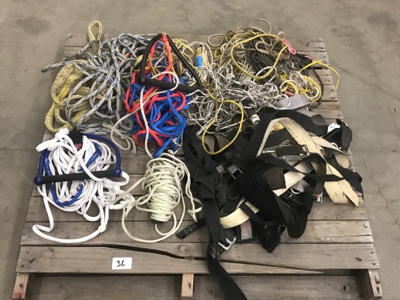 Pallet Lot Of Assorted Marine Ropes...