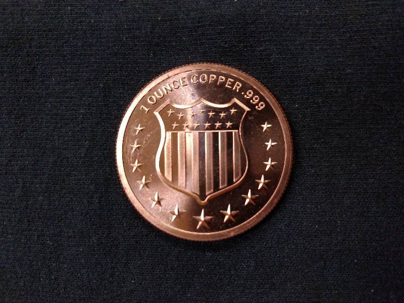 Bison One Ounce .999 Copper Coin...