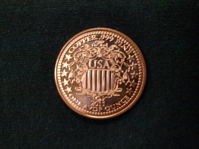 Eagle One Ounce .999 Copper Coin...