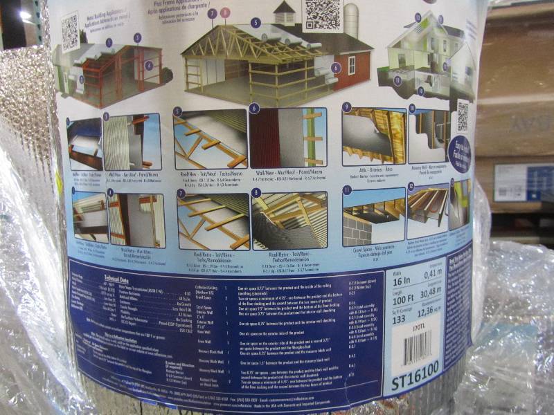 lot 10 image: Reflectix 16 in. x 100 ft. Double Reflective Insulation with Staple Tab (15 rolls)