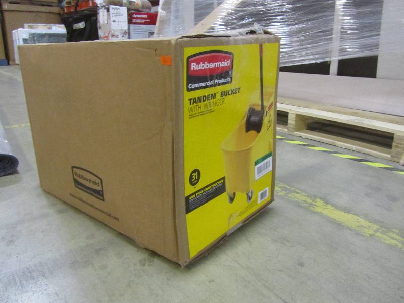lot 12 image: Rubbermaid 31 qt. Tandem Mop Bucket