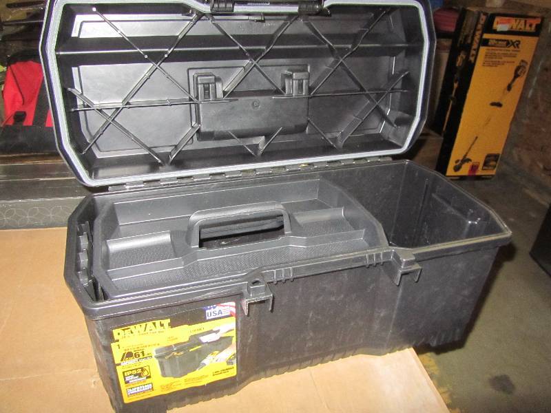 lot 77 image: DEWALT 24in. 1-Touch Tool Box