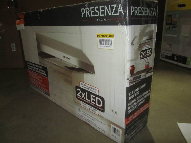 lot 79 image: Presenza 30 in. Under Cabinet Range Hood in Stainless Steel with LED Light