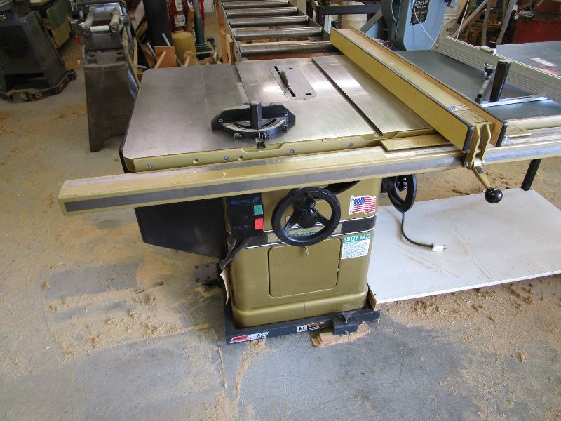 lot 6 image: Powermatic Table Saw, Router Table & Roller Table