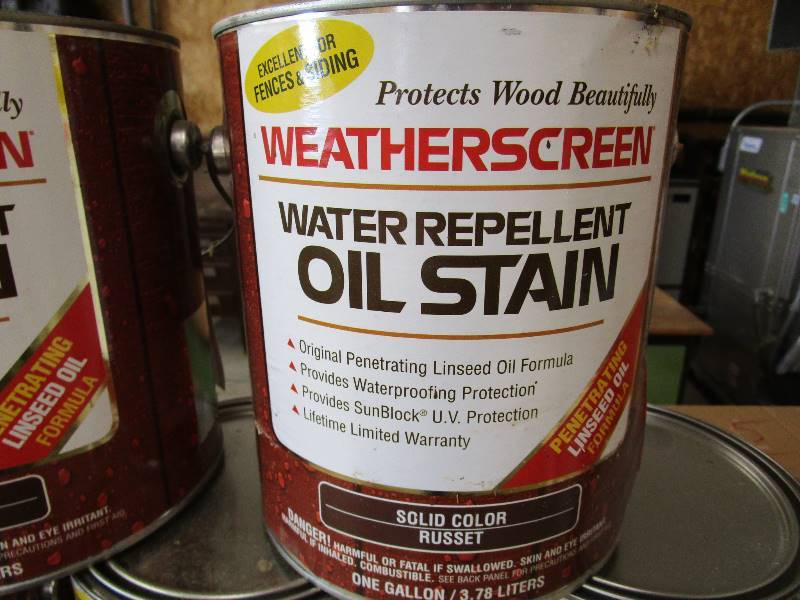 lot 11 image: (7) Cans of Oil Stain
