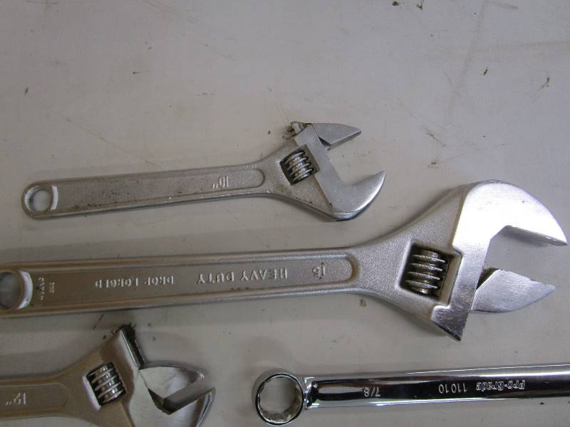 lot 78 image: Misc Wrenches & Crescent Wrenches