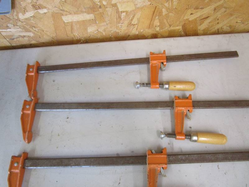 lot 90 image: (4) 18 (2) 24 Bar Clamps