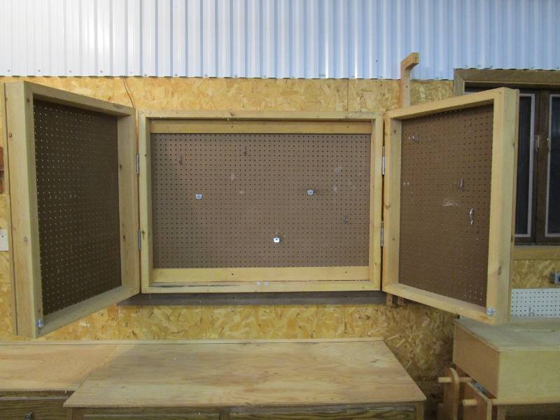 lot 172 image: Peg Board Cabinet 4 X 3 X 9