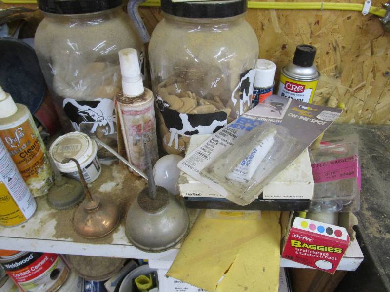 lot 174 image: Large Lot Wooden Shelving  ALL CONTENTS 11 X 12 X 40