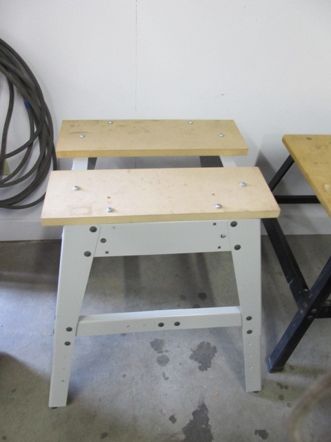 lot 73 image: 2 Large WorkShop Tables including Ridgid