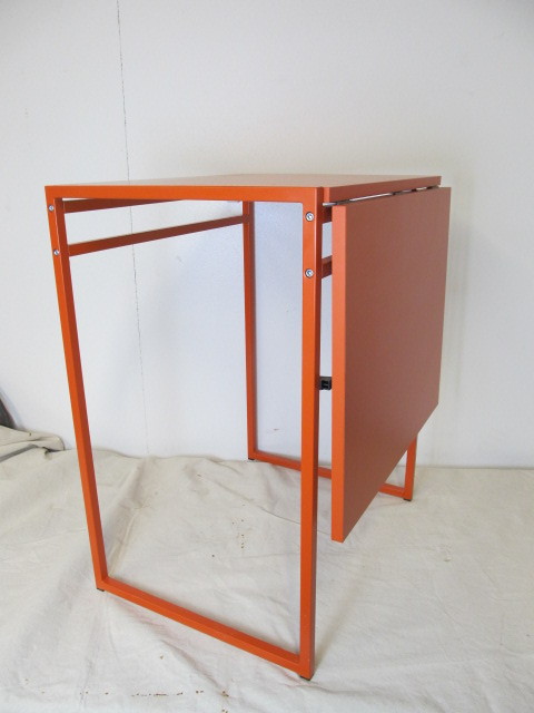 lot 84 image: Orange MetalWood Folding Working Table