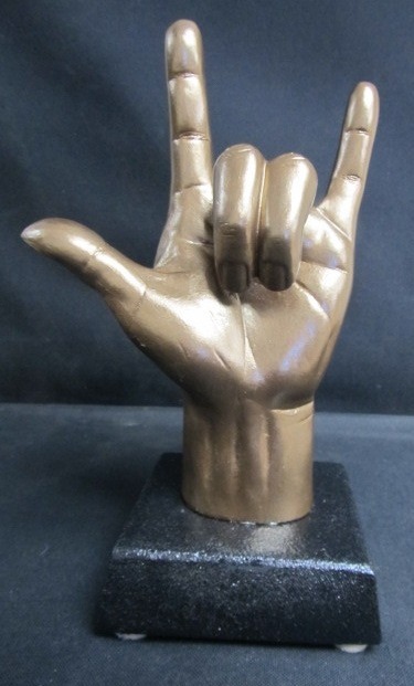 lot 54 image: I Love You Hand Symbol Display Sculpture