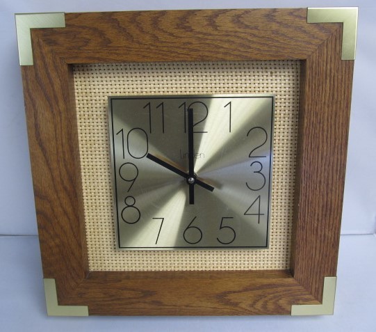 lot 59 image: Vintage LINDEN WoodBrass Wall Clock