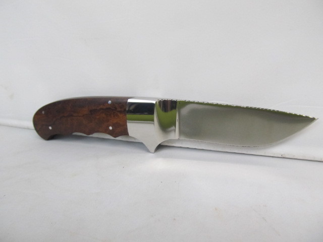 lot 5 image: Hand Made Fixed Blade Knife by Jeff Hebeisen wCustom Leather Case