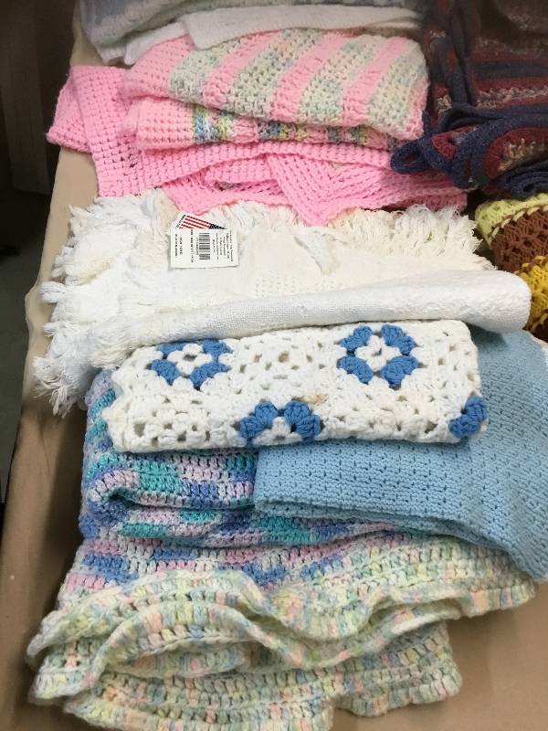 Afgans, Baby Blankets, and Dollies - all knitted