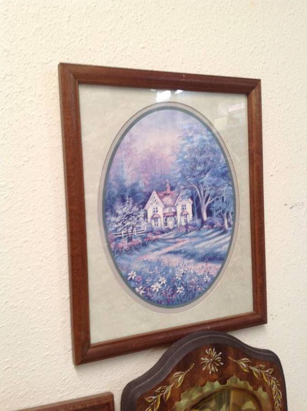 3 Religious art work 2 paintings Charles F Buckley