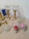 Glass Globes and Brass Candle Holders