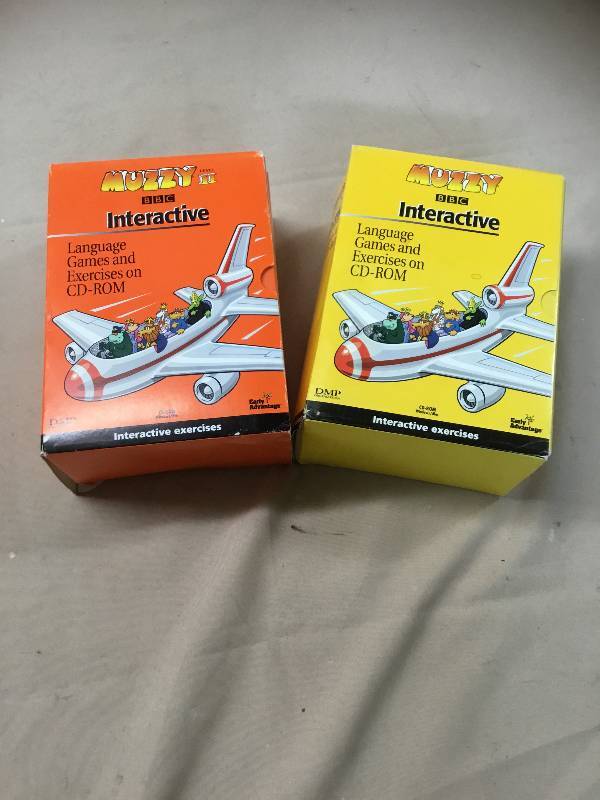 Two Muzzy BBC Interactive Box Sets - Spanish - level one and two