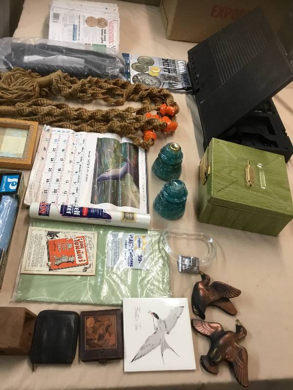 Bed Work Station, File Box, Hoem Decor Plant Hanger, Numismatic Magazines,