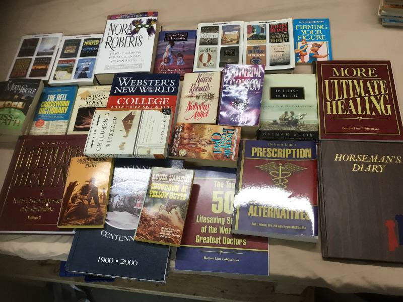 Lot Of Books - Various Hard and soft cover - Louis Lamour, Medical, Dictionary plus more