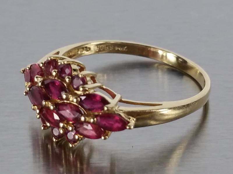 lot 49 image: Natural Ruby Ring in 14k Yellow Gold - $2750 Retail