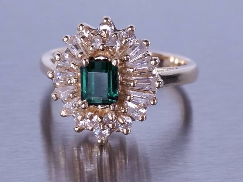 lot 65 image: Emerald Estate Ring in 14K Gold
