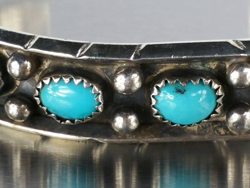 lot 89 image: Turquoise Sterling Silver Bangle