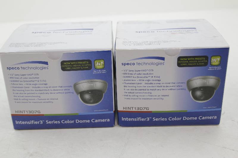 lot 12 image: SPECO TECHNOLOGIES HINT13D7G DOME CAMERA still in the box