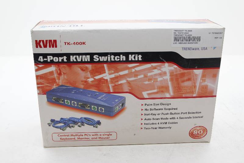 lot 18 image: TRENDNET TK-400K 4 port KVM Switch kit