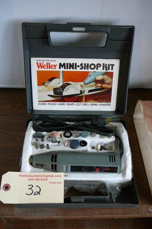 lot 32 image: Weller mini shop kit