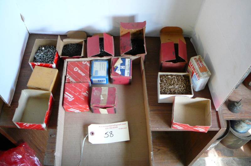 lot 58 image: Nails, Screws, Small nails