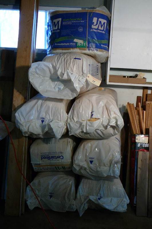 lot 74 image: Fiber glass insulation R-, 50 sq. feet certainteed 7 count, Johnsmanville Krafted Faced 50 sq.