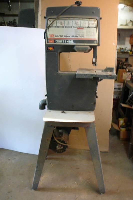 lot 90 image: 12 Band saw Craftsman Sears Roebuck Model 113243401, Serial# 1100 P0058 with stand