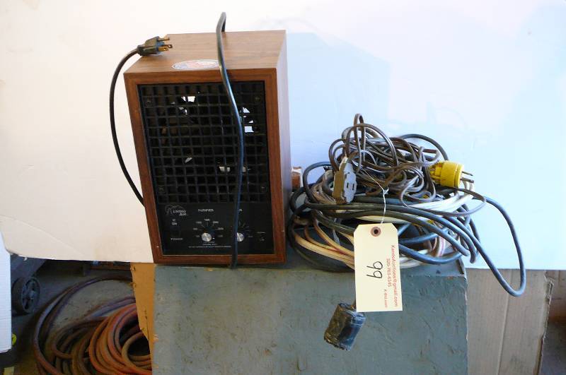 lot 99 image: Living air purifier, Serial # C104971, Misc electrical cords