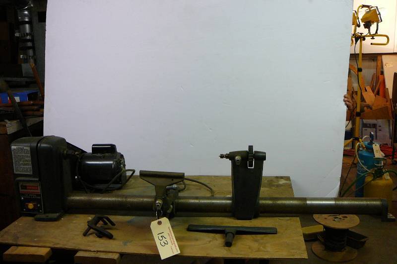 lot 152 image: Bench top Sears Craftsman 12 wood lathe 12hp New in box works model #113.228160