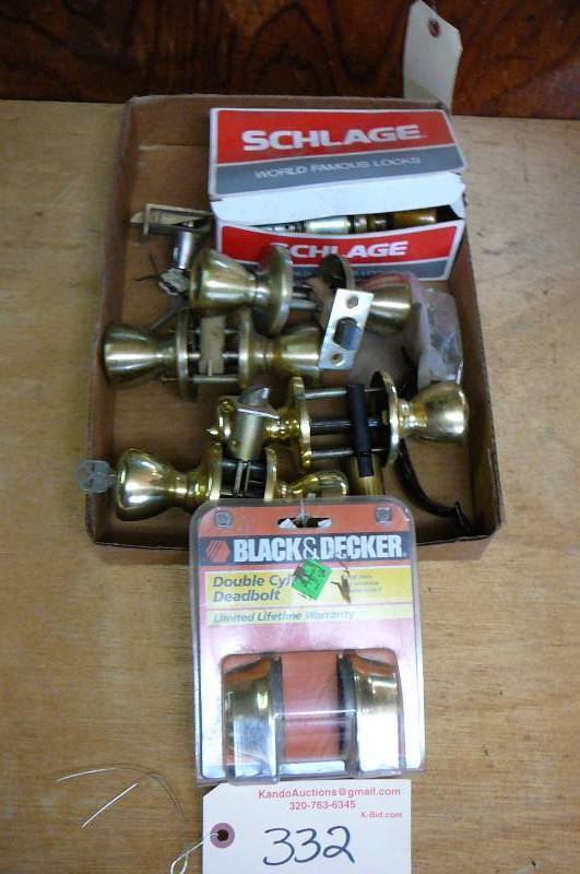 lot 332 image: Door Handles & Deadbolts