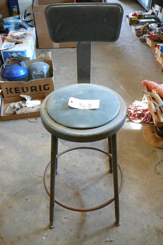 lot 363 image: Steel Stool