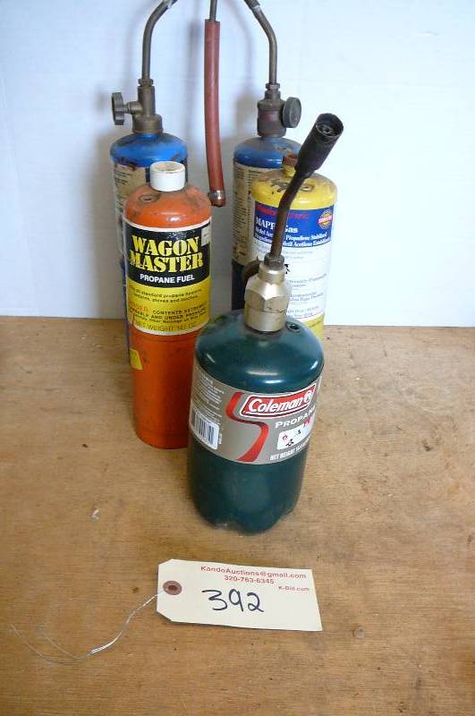 lot 392 image: Propane Tanks & Torch