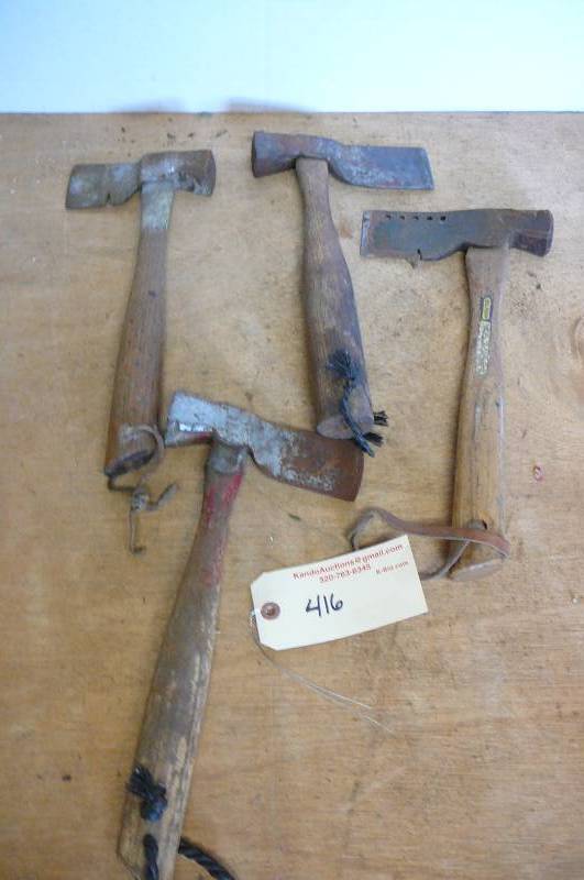 lot 416 image: Roofing Hammers