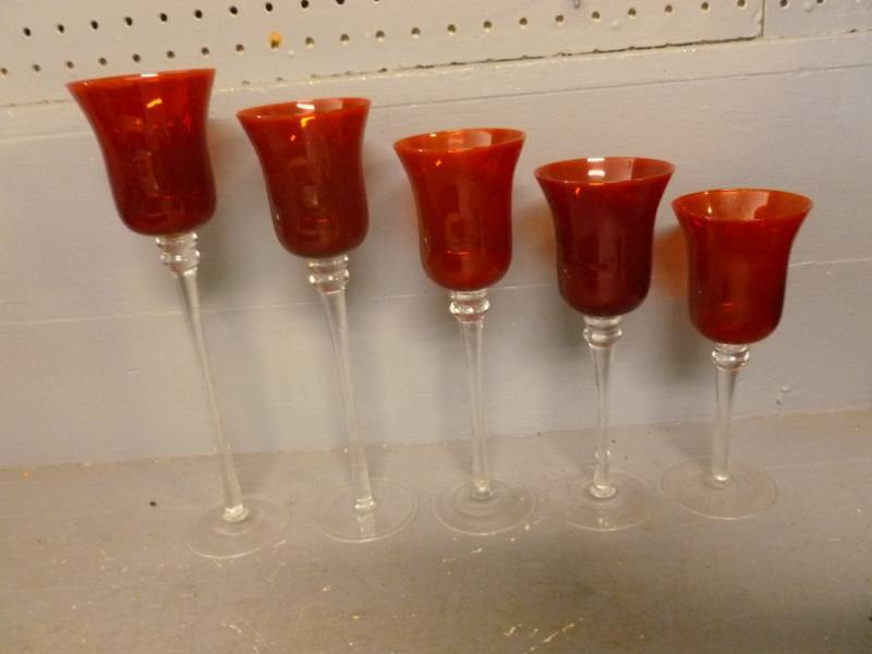Ruby Red Candle Glasses