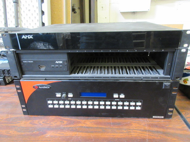 lot 630 image: AMX AUTOPATCH COAXIAL SWITCHER, BREAKOUT BOX & CARD FRAME