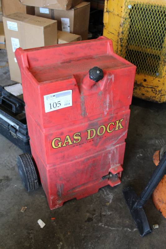 lot 105 image: Gas Dock Rolling Gasoline Tank