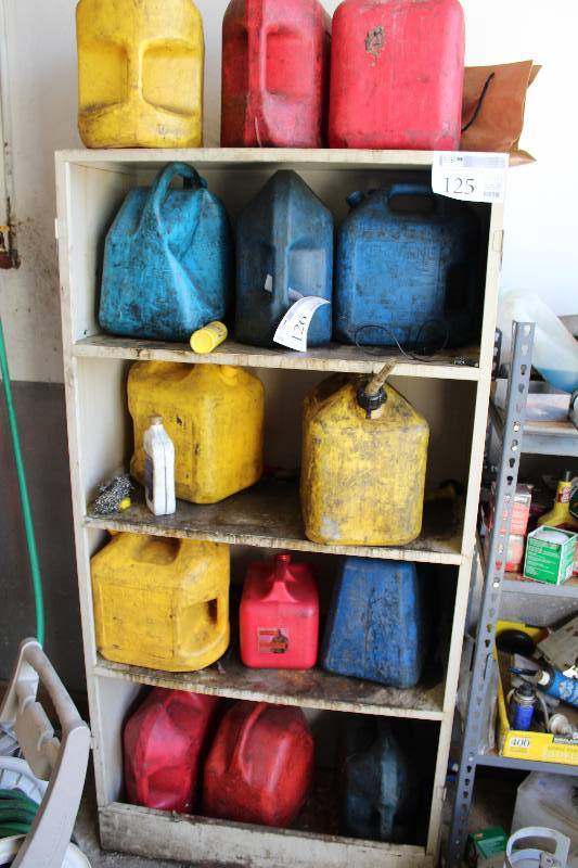 lot 125 image: Lot of (14) Plastic Gas Cans