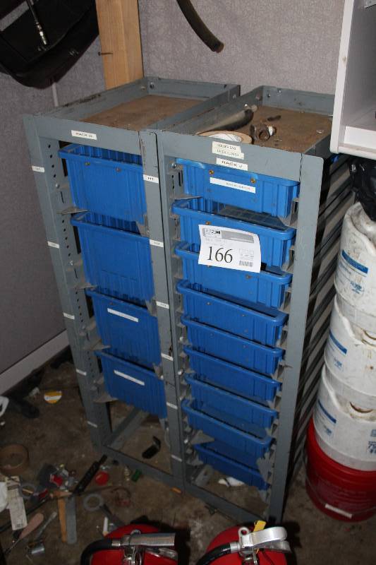 lot 166 image: Lot of (2) Rack Units - 9-bin, 4-bin
