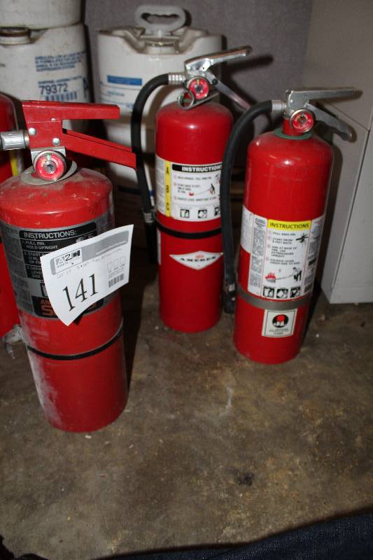lot 141 image: Lot of (3) Dry Chemical Fire Extinguishers