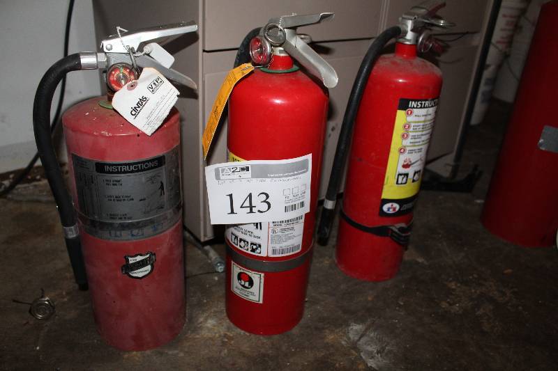 lot 143 image: Lot of (3) Dry Chemical Fire Extinguishers
